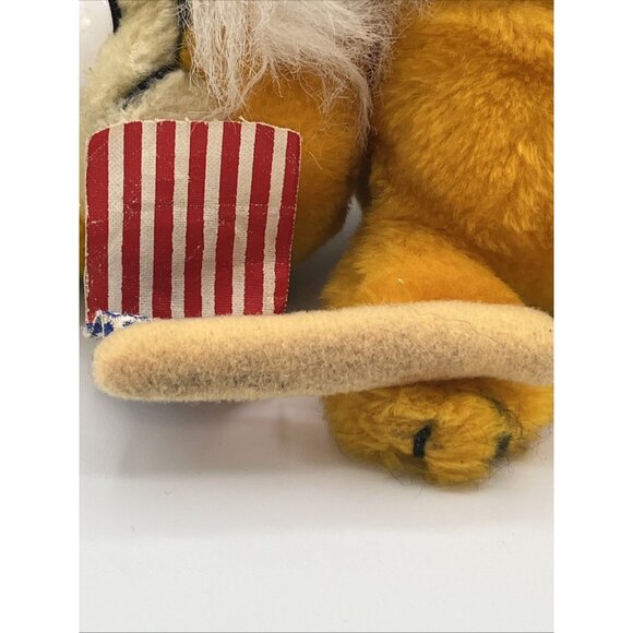 Vintage 1981 Dakin Garfield Patriotic Uncle Sam Plush Stuffed Animal 10" Flag - Picture 8 of 13